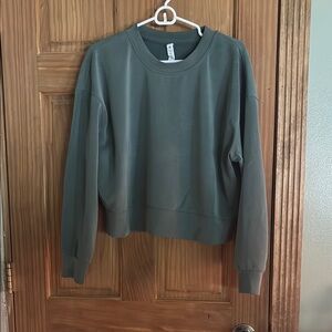 Lululemon Green Cropped Hoodie Long Sleeve